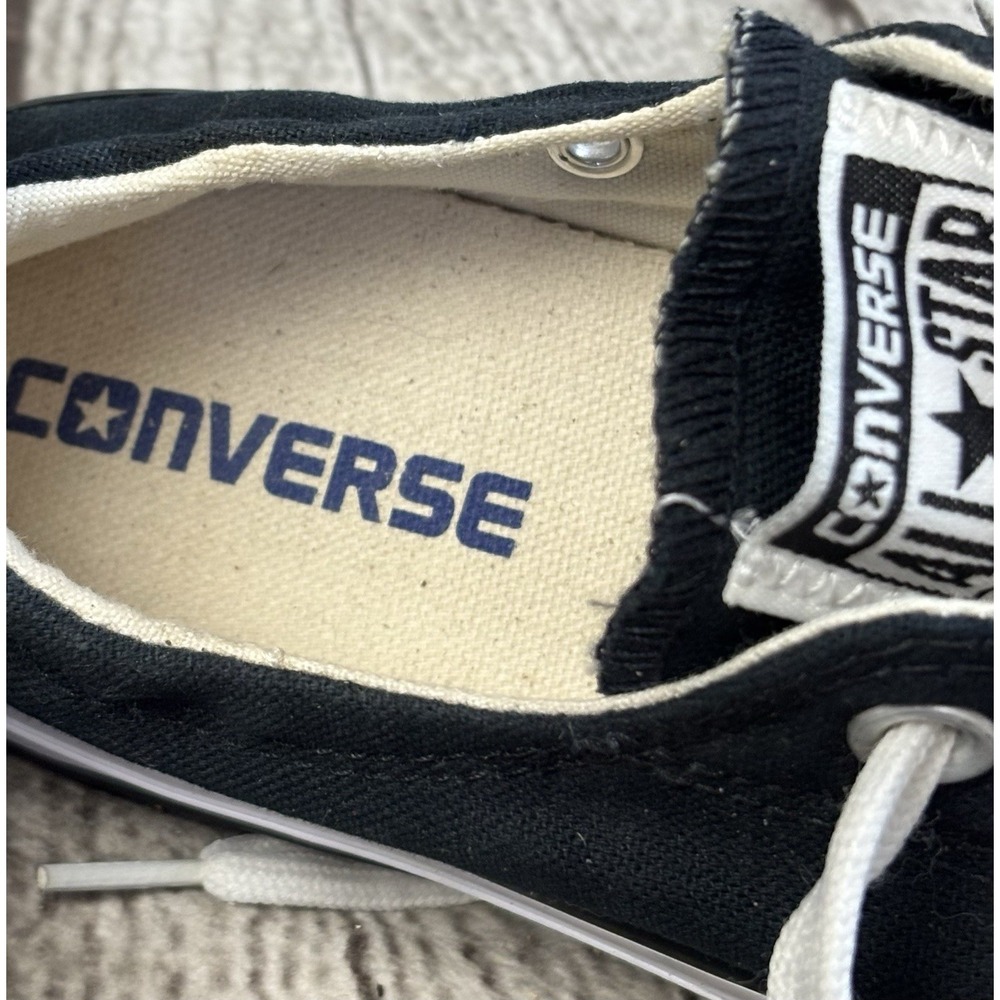 Converse All Star Low Top Black White Women's Size 7 Shoes - Picture 6 of 10